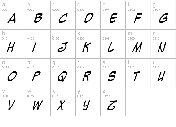Mighty Zeo Caps 2.0 Italic lowercase a-z preview