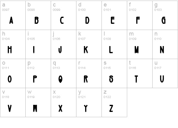 Mikey Jax lowercase a-z preview
