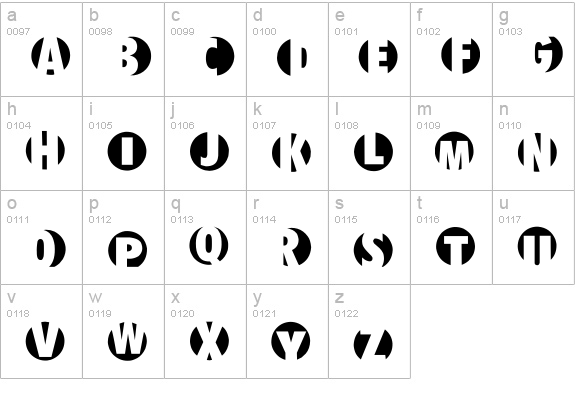 Milit lowercase a-z preview