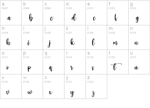 Milkcheese lowercase a-z preview