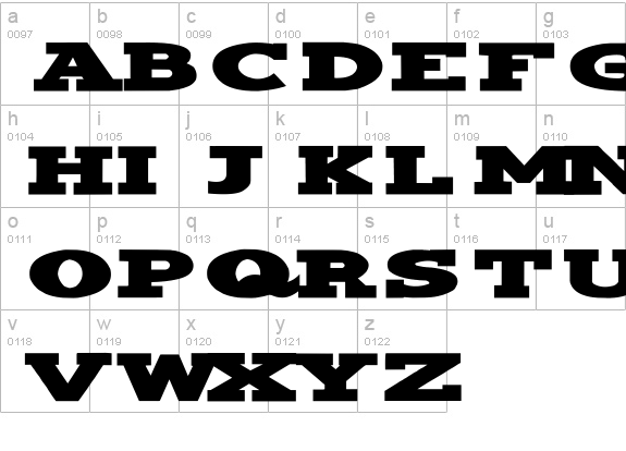 Millhouse lowercase a-z preview