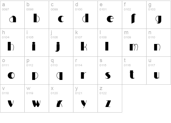 Milton Burlesque NF lowercase a-z preview