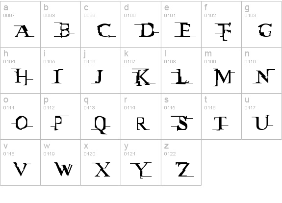 Miltown II lowercase a-z preview