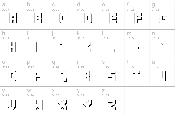 MINECRAFT PE lowercase a-z preview