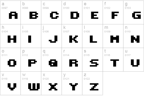 MINI 7 Bold lowercase a-z preview