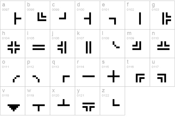 MINI 7 Extras lowercase a-z preview