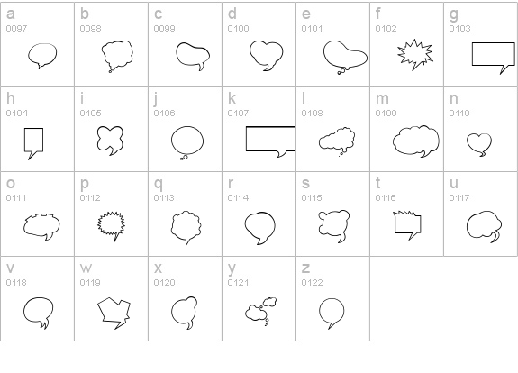 Mini Pics Balloonies lowercase a-z preview