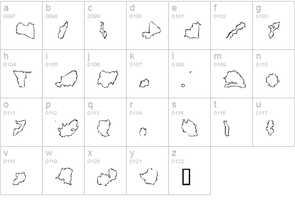Mini Pics Global S Cutout lowercase a-z preview