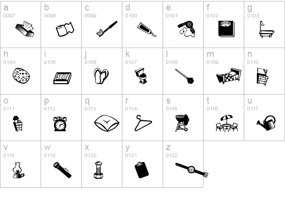 Mini Pics Lil Stuff lowercase a-z preview