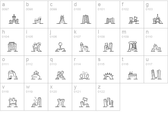 Mini Pics Naked City Day lowercase a-z preview