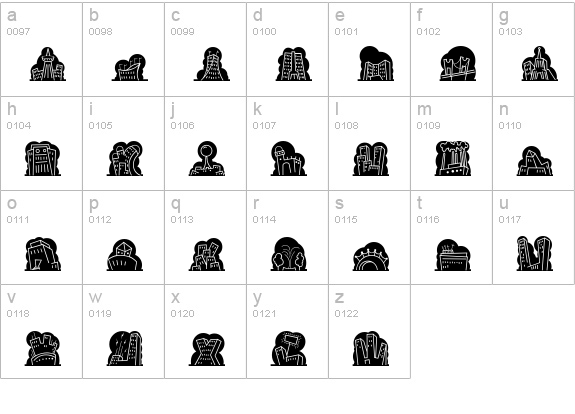 Mini Pics Naked City Night lowercase a-z preview