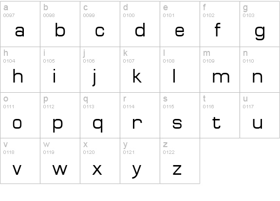 Minima SSi lowercase a-z preview