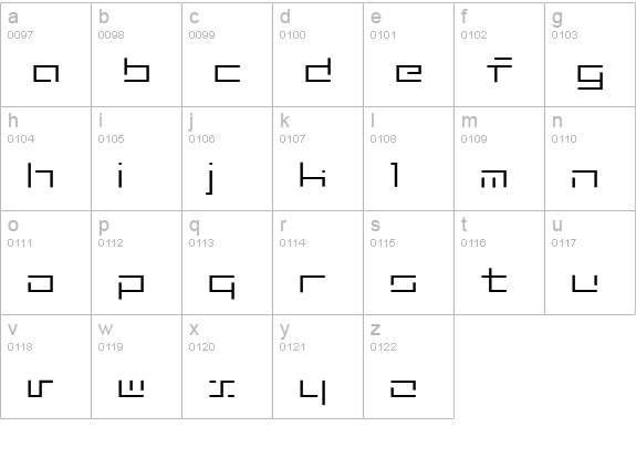 MINIMALHARD lowercase a-z preview