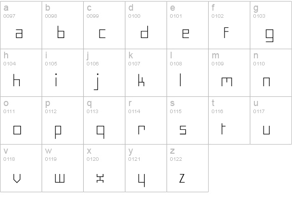 Minimum-AClair lowercase a-z preview