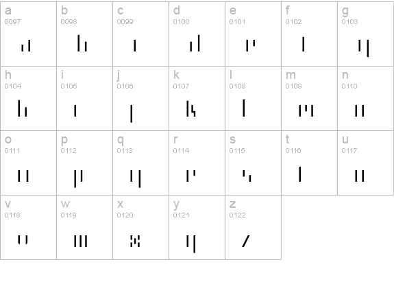 Minimum-BichroMediumVertical lowercase a-z preview