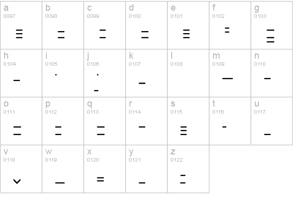 Minimum-BMediumHorizontal lowercase a-z preview