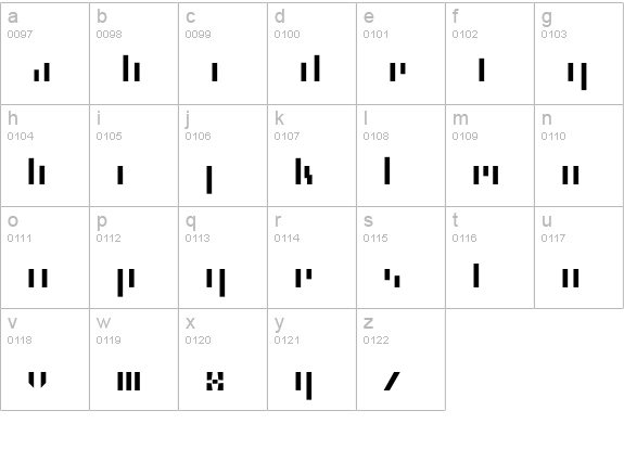 Minimum-BNoirVertical lowercase a-z preview