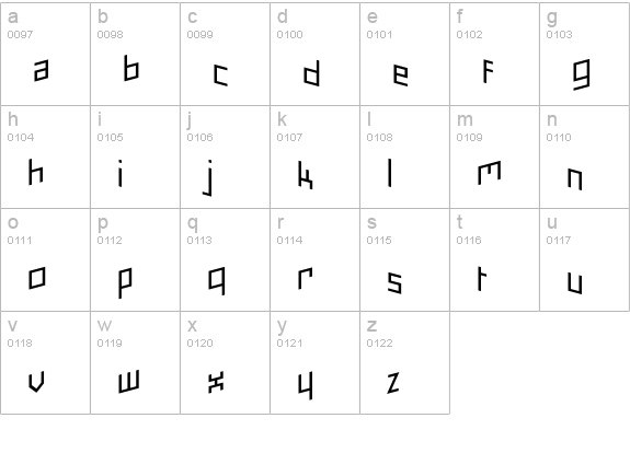 Minimum-BongMedium lowercase a-z preview