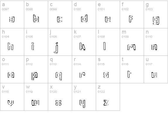 Minimum-Eclair lowercase a-z preview