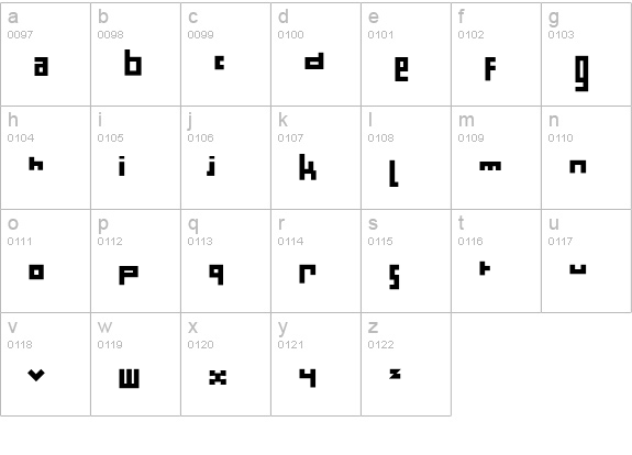 Minimum-NoirPlafond lowercase a-z preview