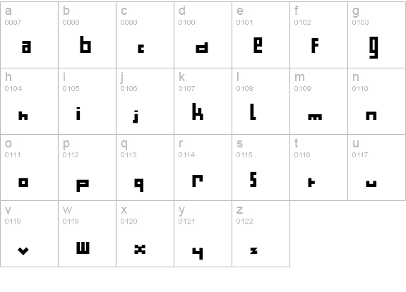 Minimum-NoirSol lowercase a-z preview
