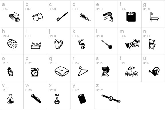 MiniPics-LilStuff lowercase a-z preview
