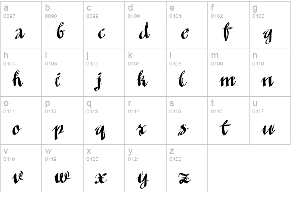 MinusmanC lowercase a-z preview