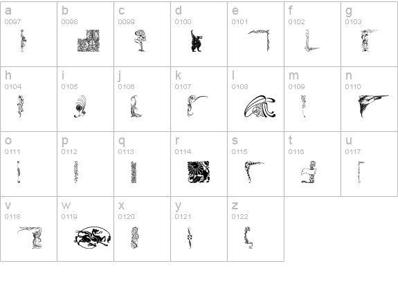 MirrorImage  lowercase a-z preview