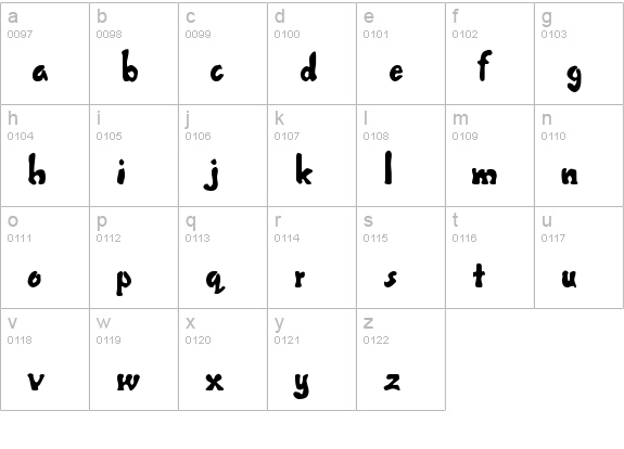 Misbehavin' - DGL lowercase a-z preview