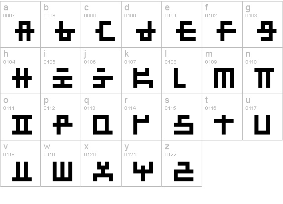 Mischstab Umbrella Patina lowercase a-z preview