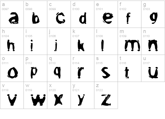 MischstabOblivion lowercase a-z preview