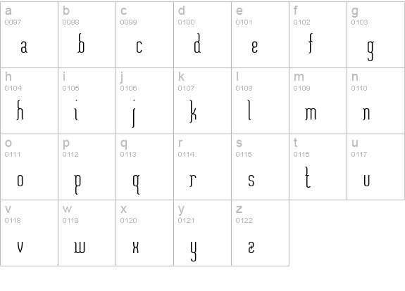 Misfortune lowercase a-z preview