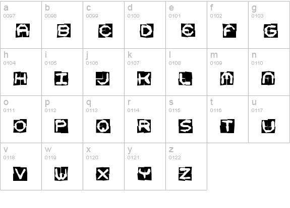 Mishmash 4x4o BRK lowercase a-z preview