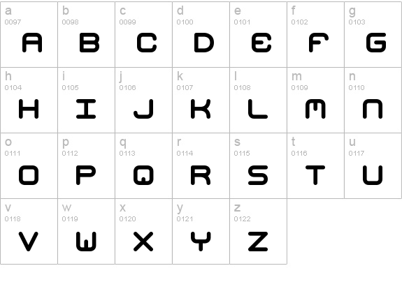 Mishmash BRK lowercase a-z preview