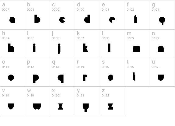Misirlou lowercase a-z preview