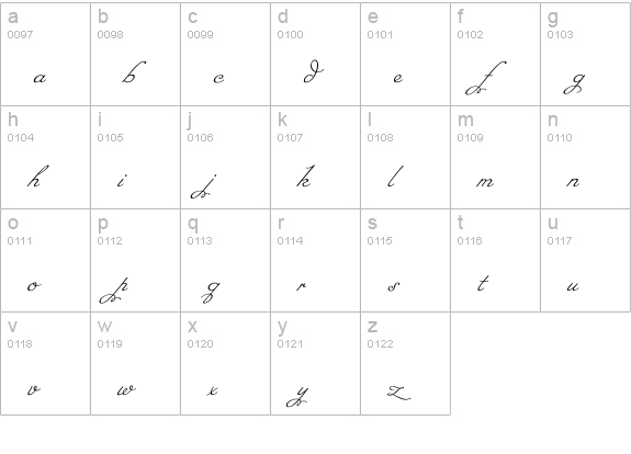 Miss Fajardose Regular lowercase a-z preview