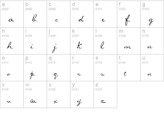 MissBrooks lowercase a-z preview