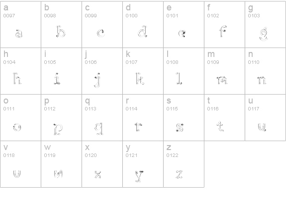 Missionary lowercase a-z preview