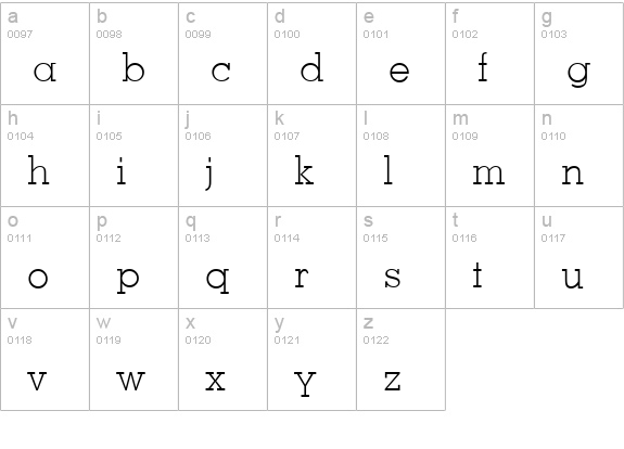 Missouri-Fine-Regular lowercase a-z preview