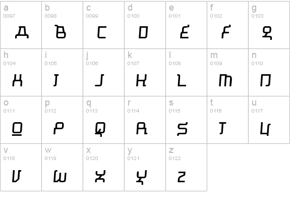 Missu Bold lowercase a-z preview