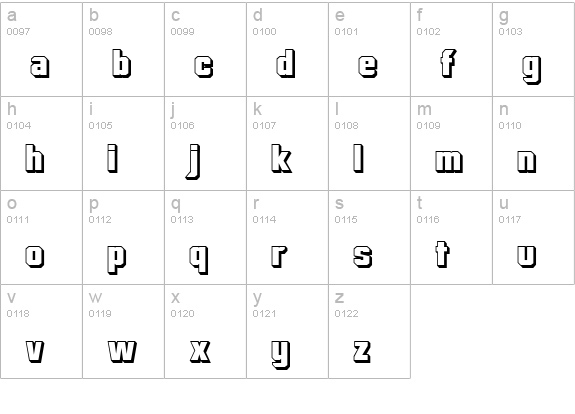 Mister Belvedere 3D lowercase a-z preview