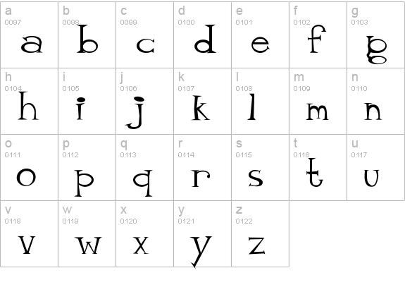mister_tate lowercase a-z preview