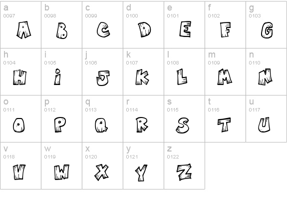 MisterVampire lowercase a-z preview