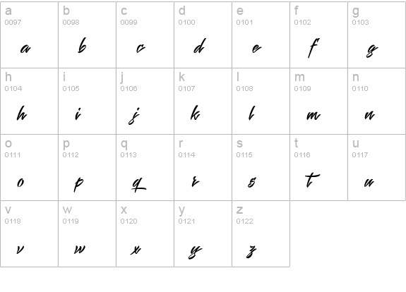Mistuki 4 PERSONAL USE lowercase a-z preview
