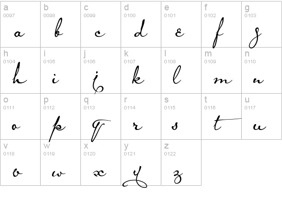 MitreSquare lowercase a-z preview