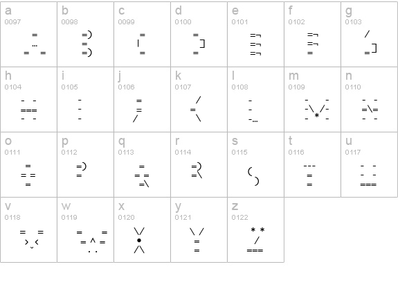 MMMteurs-Real lowercase a-z preview