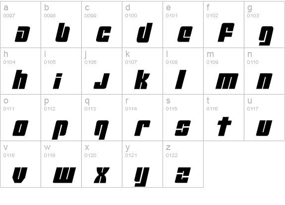 Mobile Infantry lowercase a-z preview
