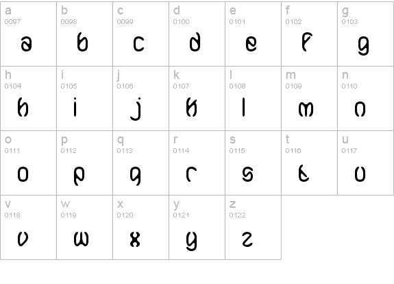 Mobilize BRK lowercase a-z preview