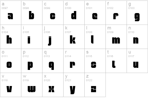 MobleySans-Regular lowercase a-z preview