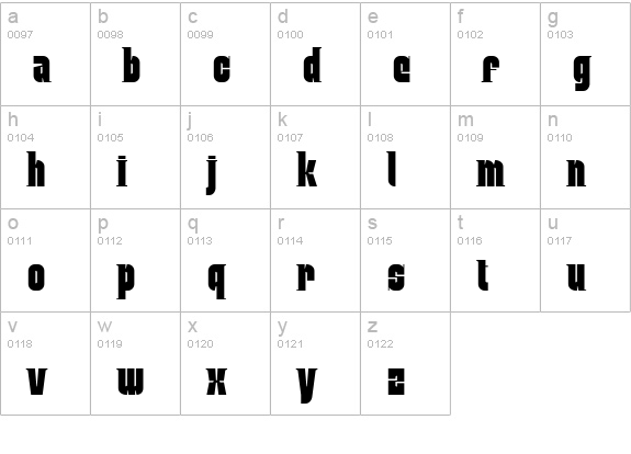 MobleySerif-Condensed lowercase a-z preview